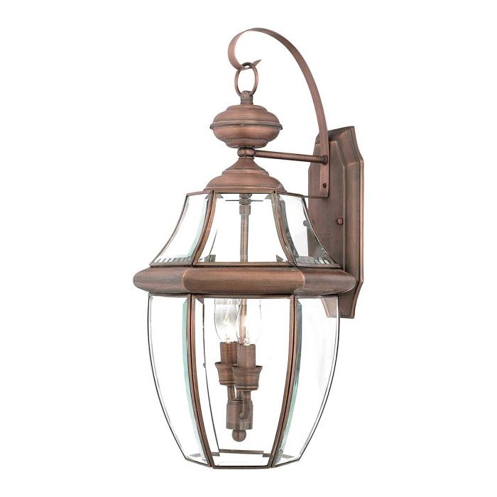 Newbury 2 Light Large Wall Lantern Lacquered Aged Copper - QZ-NEWBURY2-L-AC