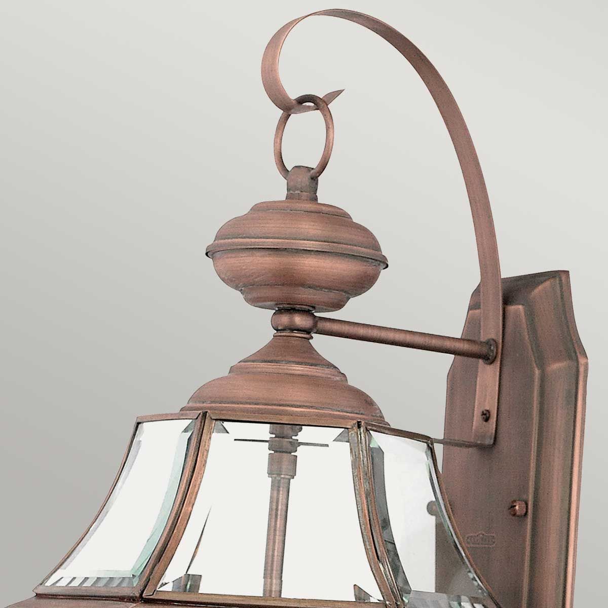 Newbury 2 Light Large Wall Lantern Lacquered Aged Copper - QZ-NEWBURY2-L-AC