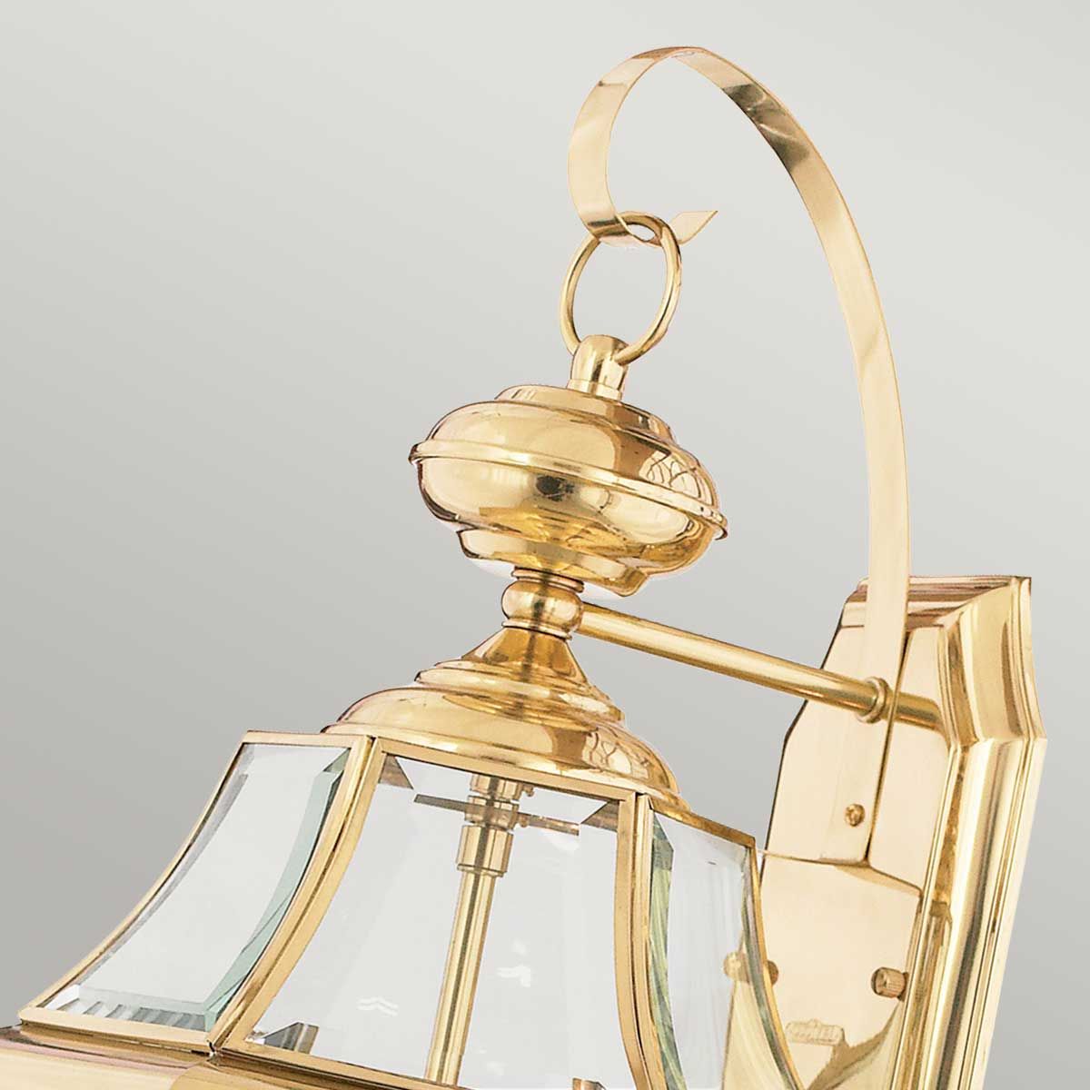 Newbury 2 Light Large Wall Lantern Lacquered Polished Brass - QZ-NEWBURY2-L-PB