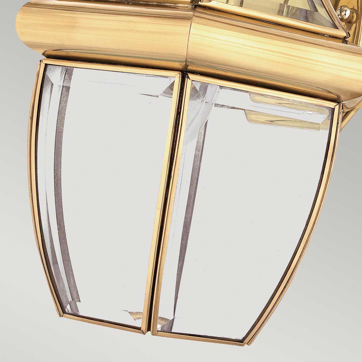 Newbury 1 Light Medium Wall Lantern Lacquered Polished Brass - QZ-NEWBURY2-M-PB