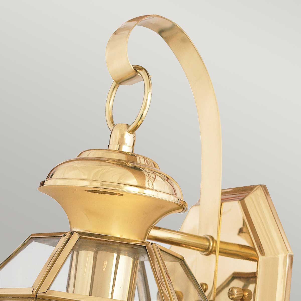 Newbury 1 Light Small Wall Lantern Lacquered Polished Brass - QZ-NEWBURY2-S-PB