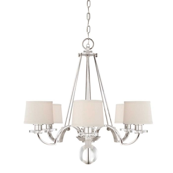 Sutton Place 6 Light Chandelier Imperial Silver - QZ-SUTTON-PLACE6