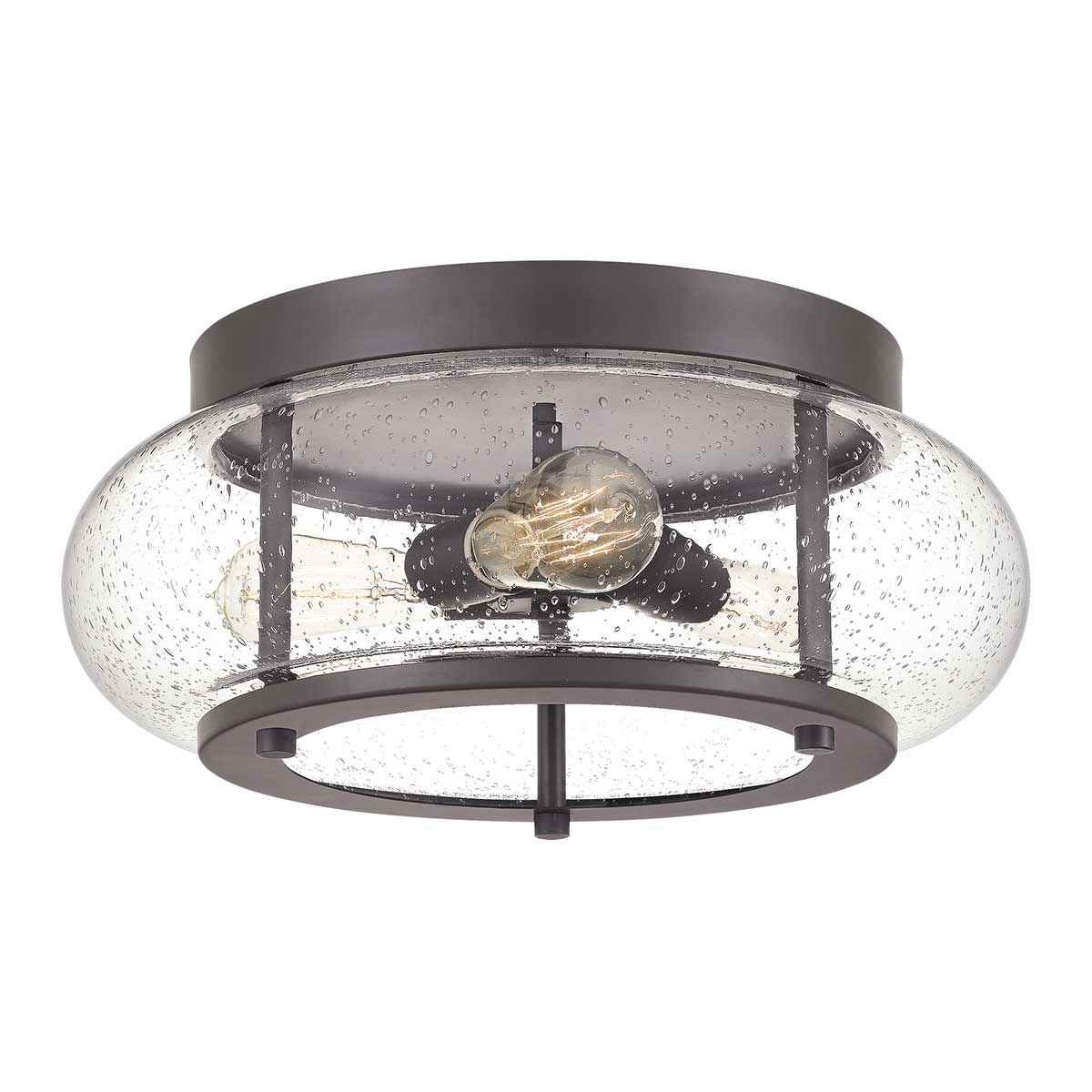 Trilogy 3 Light Flush Mount Light Old Bronze - QZ-TRILOGY-FM-OZ