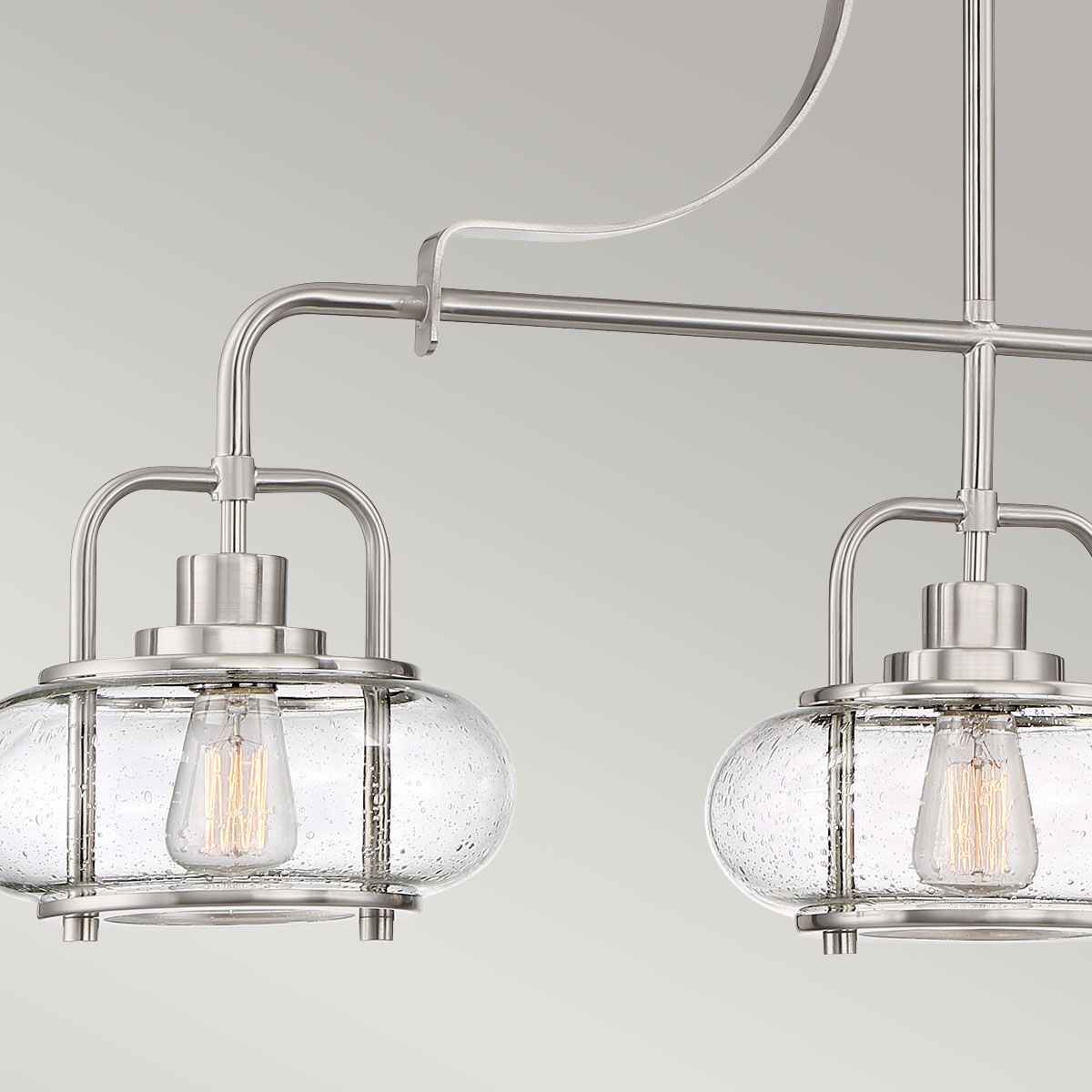 Trilogy 3 Light Pendant Brushed Nickel - QZ-TRILOGY-ISLE-BN