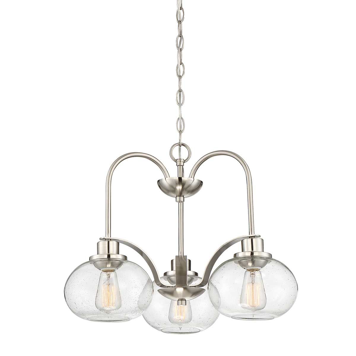 Trilogy 3 Light Pendant Brushed Nickel - QZ-TRILOGY3-BN