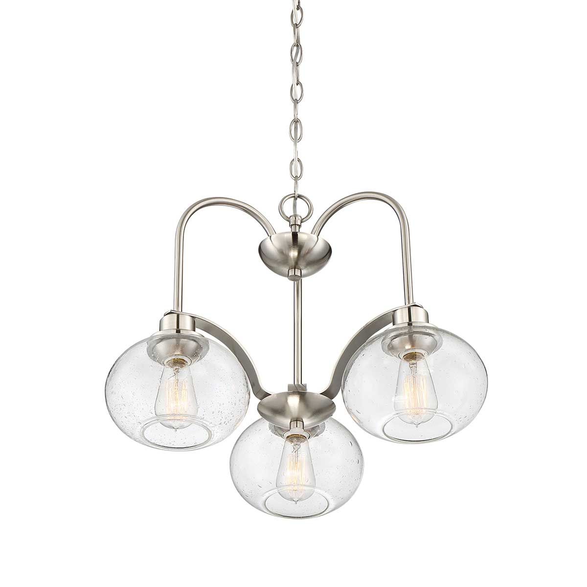 Trilogy 3 Light Pendant Brushed Nickel - QZ-TRILOGY3-BN