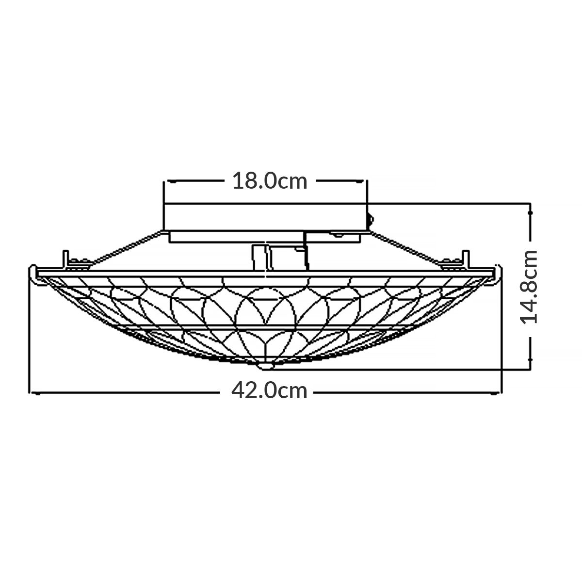 West End 2 Light Medium Floating Flush Mount Light Vintage Bronze - QZ-WEST-END-F