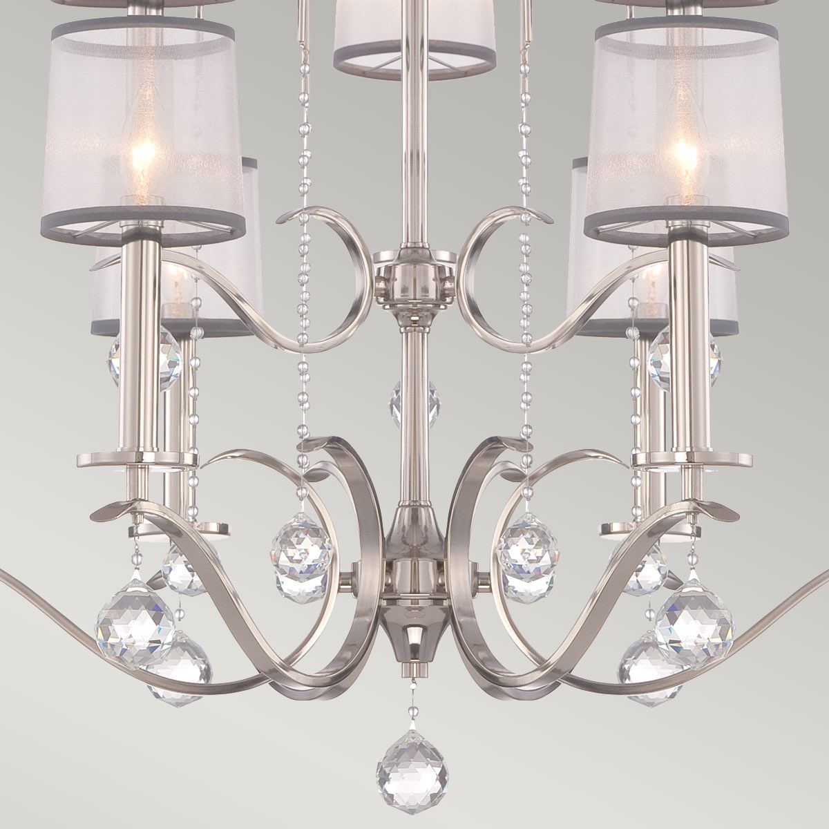 Whitney 9 Light Two Tier Chandelier Imperial Silver - QZ-WHITNEY9