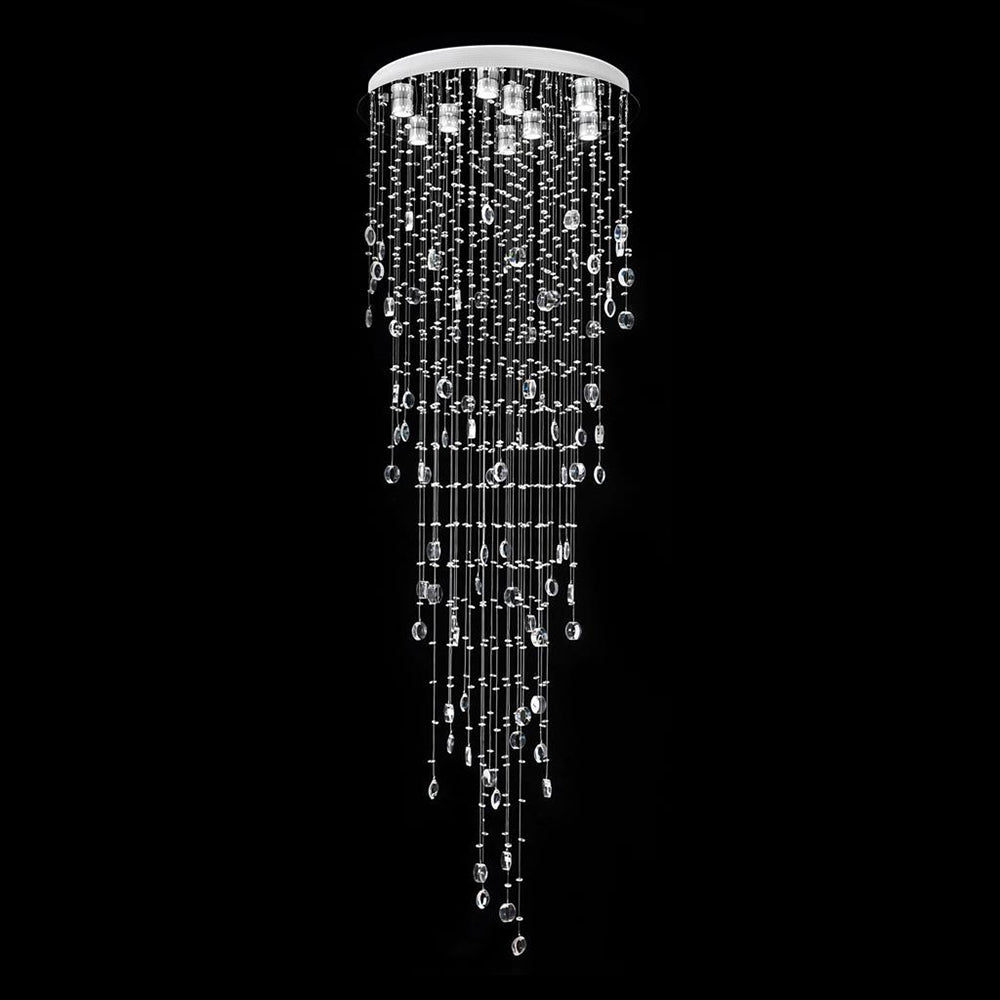 Raindrop Ceiling Crystal 9 Lights W660mm Chrome 5000K - 35009