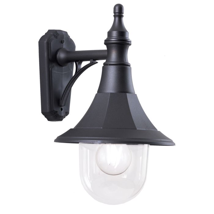 Shannon 1 Light Down Wall Lantern Black - SHANNON-DOWN