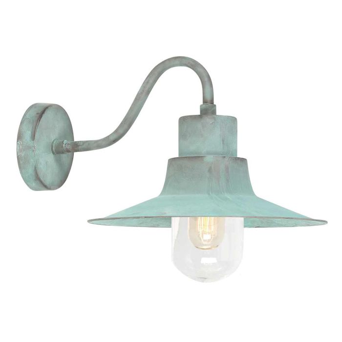 Sheldon 1 Light Wall Lantern Verdigris - SHELDON-V