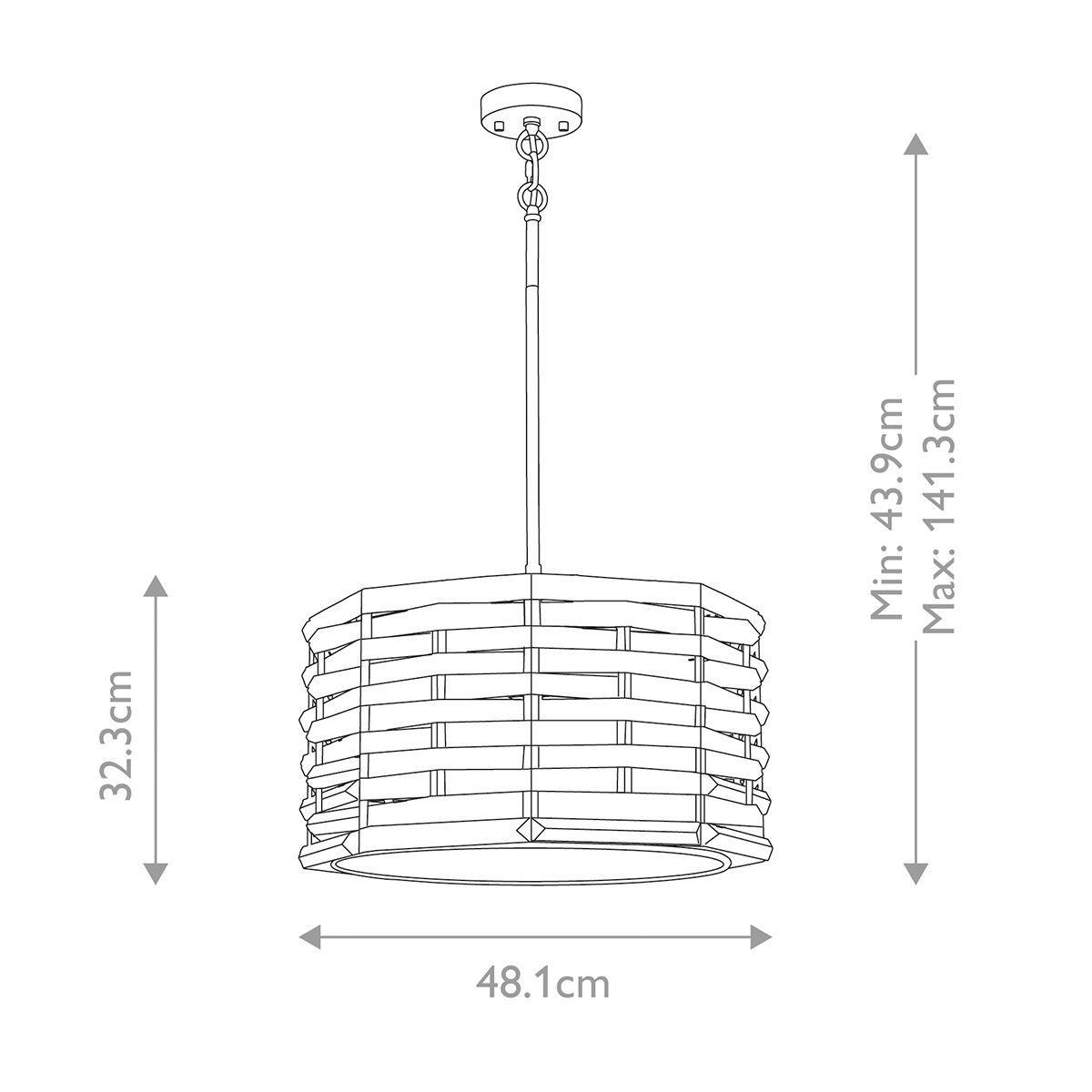 Shoal 4 Light Pendant Polished Nickel - SHOAL-4P