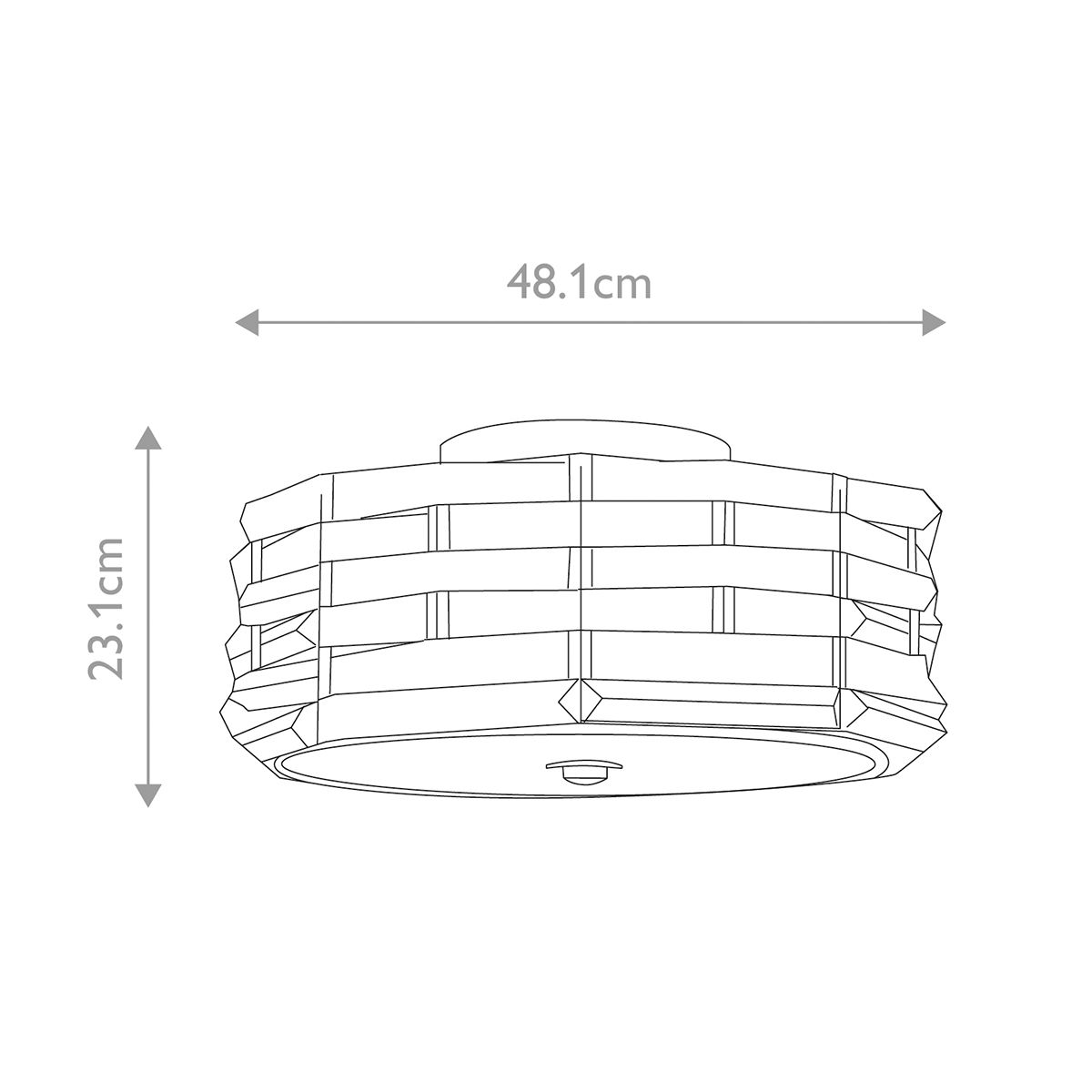 Shoal 4 Light Flush Mount Light Polished Nickel - SHOAL-F