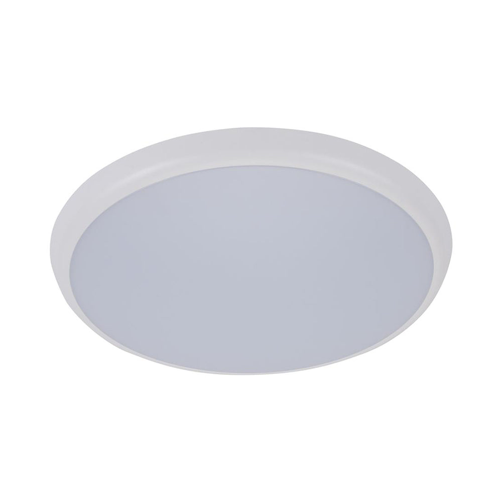 Solar Round LED Oyster Light W300mm White Polycarbonate 3CCT - 20940