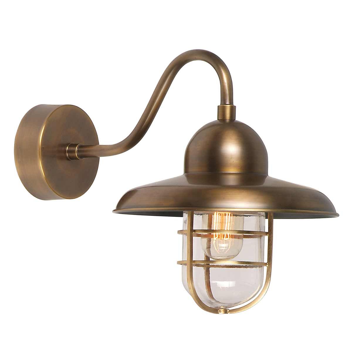 Somerton 1 Light Wall Lantern Aged Brass - SOMERTON-BR