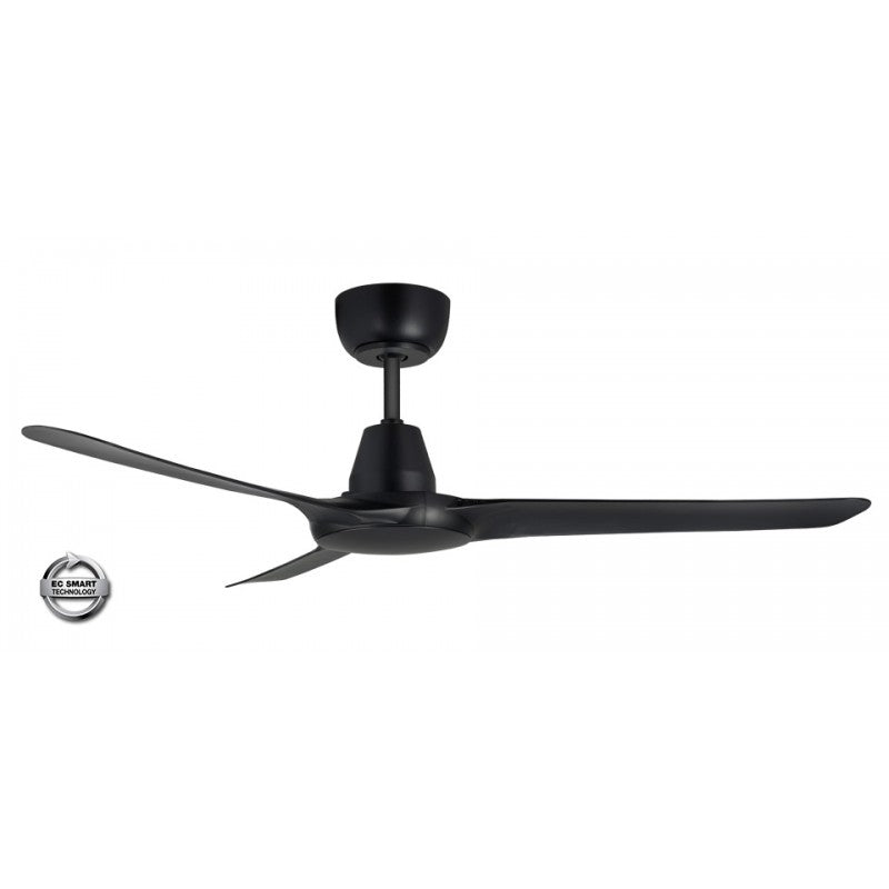 Spyda Smart EC Ceiling Fan 50" Matte Black Thermoplastic Blade - SPYEC1253BL