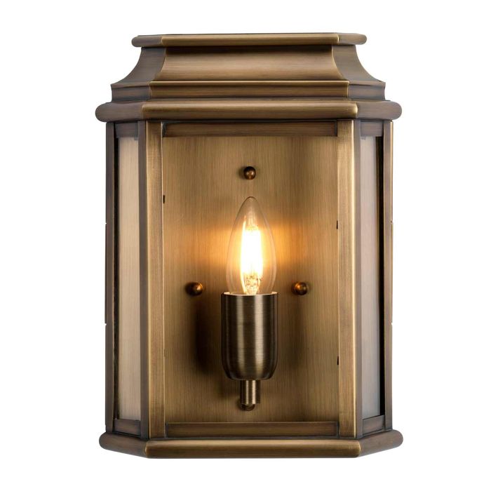 St Martins 1 Light Wall Lantern Aged Brass - ST-MARTINS-BR