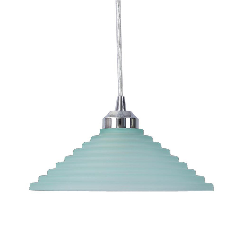 Buy Pendant Lights Australia Step Pendant Light W250mm Green Glass - 91522