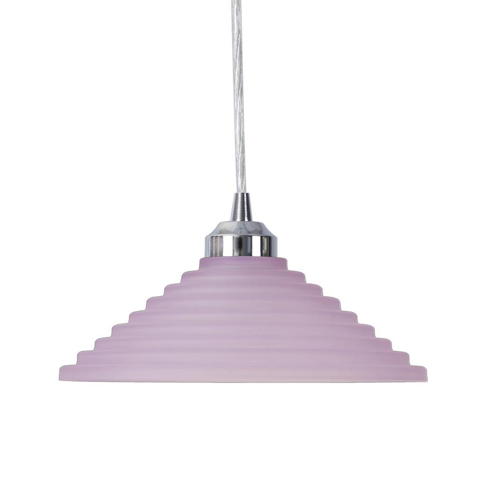 Buy Pendant Lights Australia Step Pendant Light W250mm Pink Glass - 91523