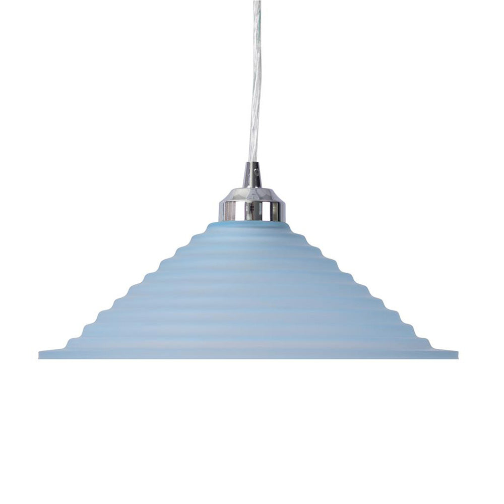 Buy Pendant Lights Australia Step Pendant Light W300mm Blue Glass - 91524