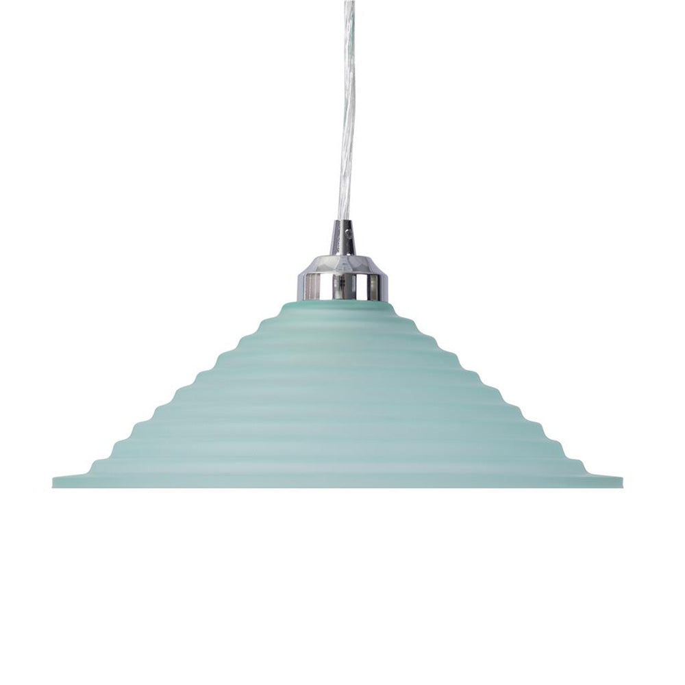 Buy Pendant Lights Australia Step Pendant Light W300mm Green Glass - 91526