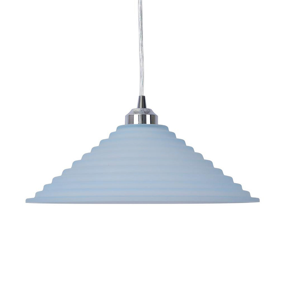 Buy Pendant Lights Australia Step Pendant Light W350mm Blue Glass - 91528