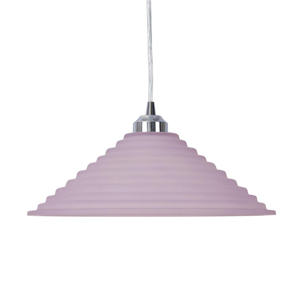 Buy Pendant Lights Australia Step Pendant Light W350mm Pink Glass - 91531