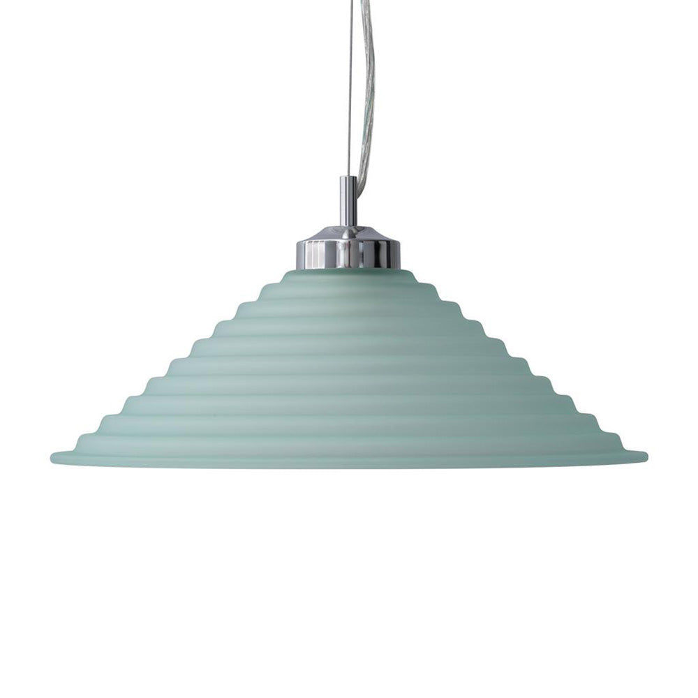 Buy Pendant Lights Australia Step Pendant Light W400mm Green Glass - 91534