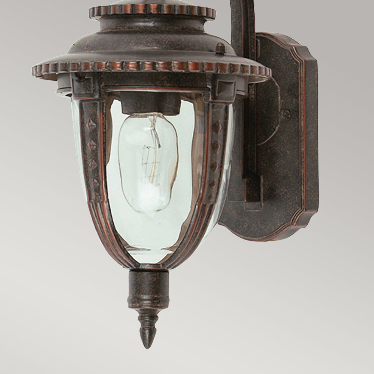 St Louis 1 Light Medium Wall Lantern Weathered Bronze - STL2-M-WB