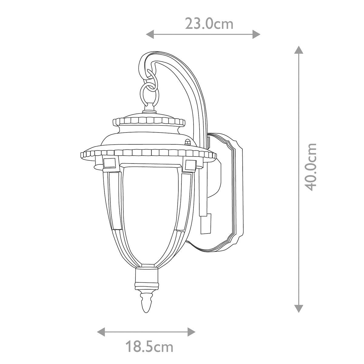 St Louis 1 Light Medium Wall Lantern Weathered Bronze - STL2-M-WB