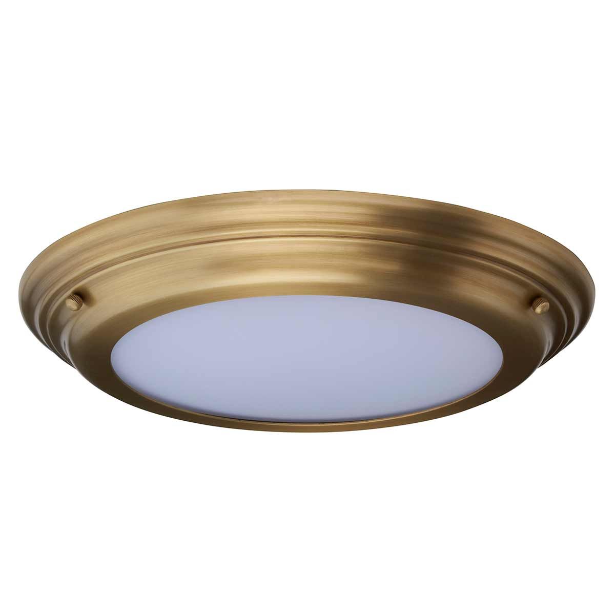 Welland LED Flush Mount Light Aged Brass - WELLAND-F-AB