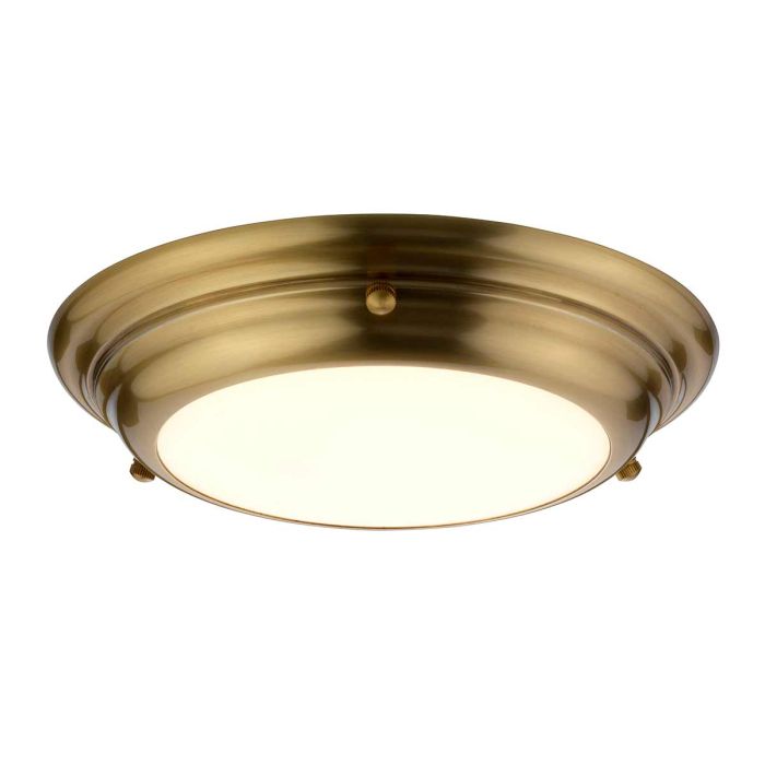 Welland Mini LED Flush Mount Light Aged Brass - WELLAND-F-S-AB