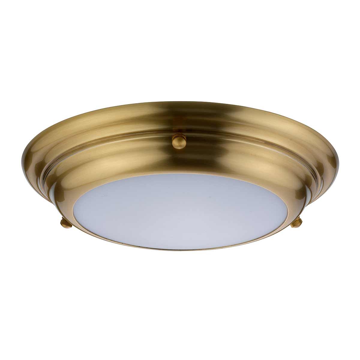 Welland Mini LED Flush Mount Light Aged Brass - WELLAND-F-S-AB