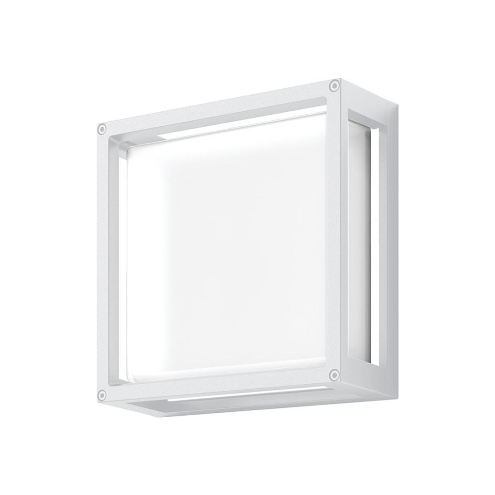 Buy Exterior Wall Lights Australia York Square Exterior Wall Light 12W White Aluminium 5000K - 19653