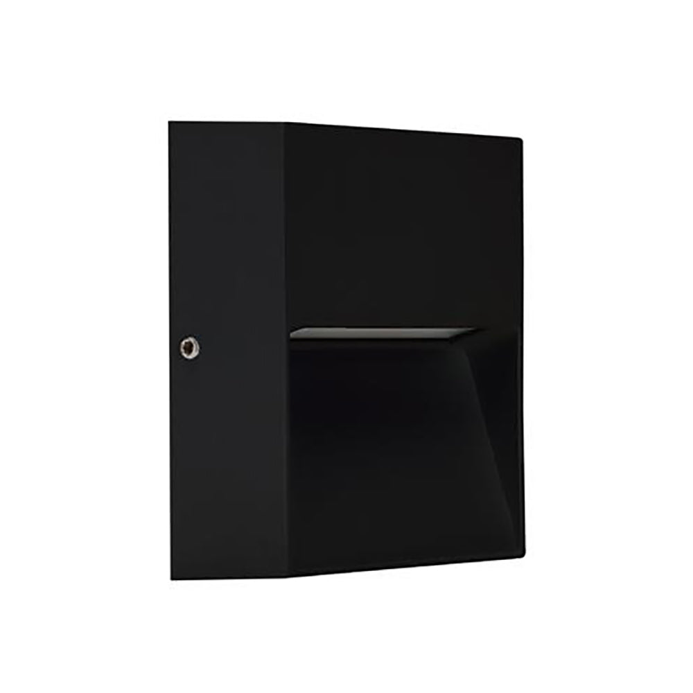 Buy Exterior Wall Lights Australia Zeke Square Exterior Wall Light 4W Black Aluminium 3000K - 19528