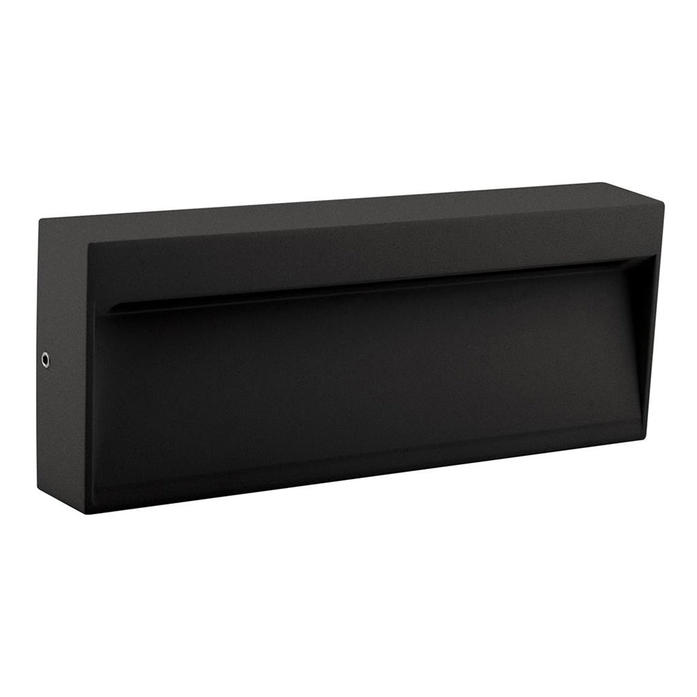 Buy Exterior Wall Lights Australia Zeke Rectangular Exterior Wall Light 8W Black Aluminium 5000K - 19543