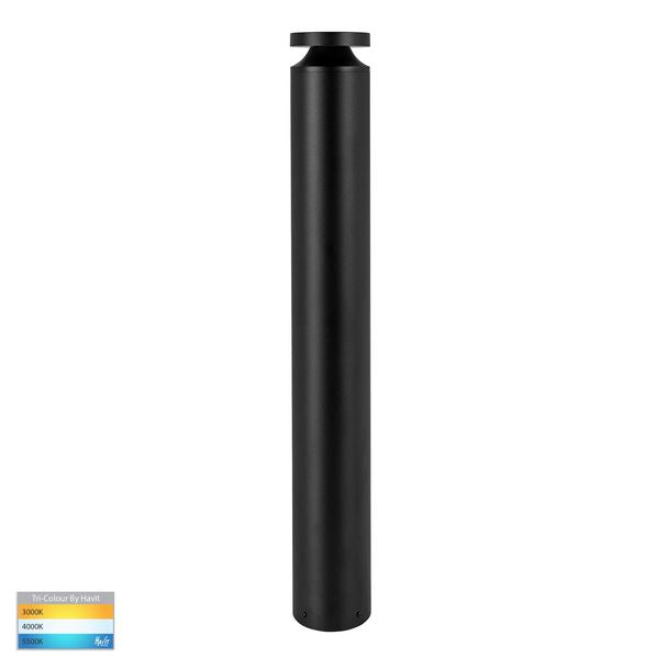 Buy Bollard Lights Australia Noray Bollard Light H970mm Black Aluminium 3 CCT - HV1639T-BLK-RND-240V