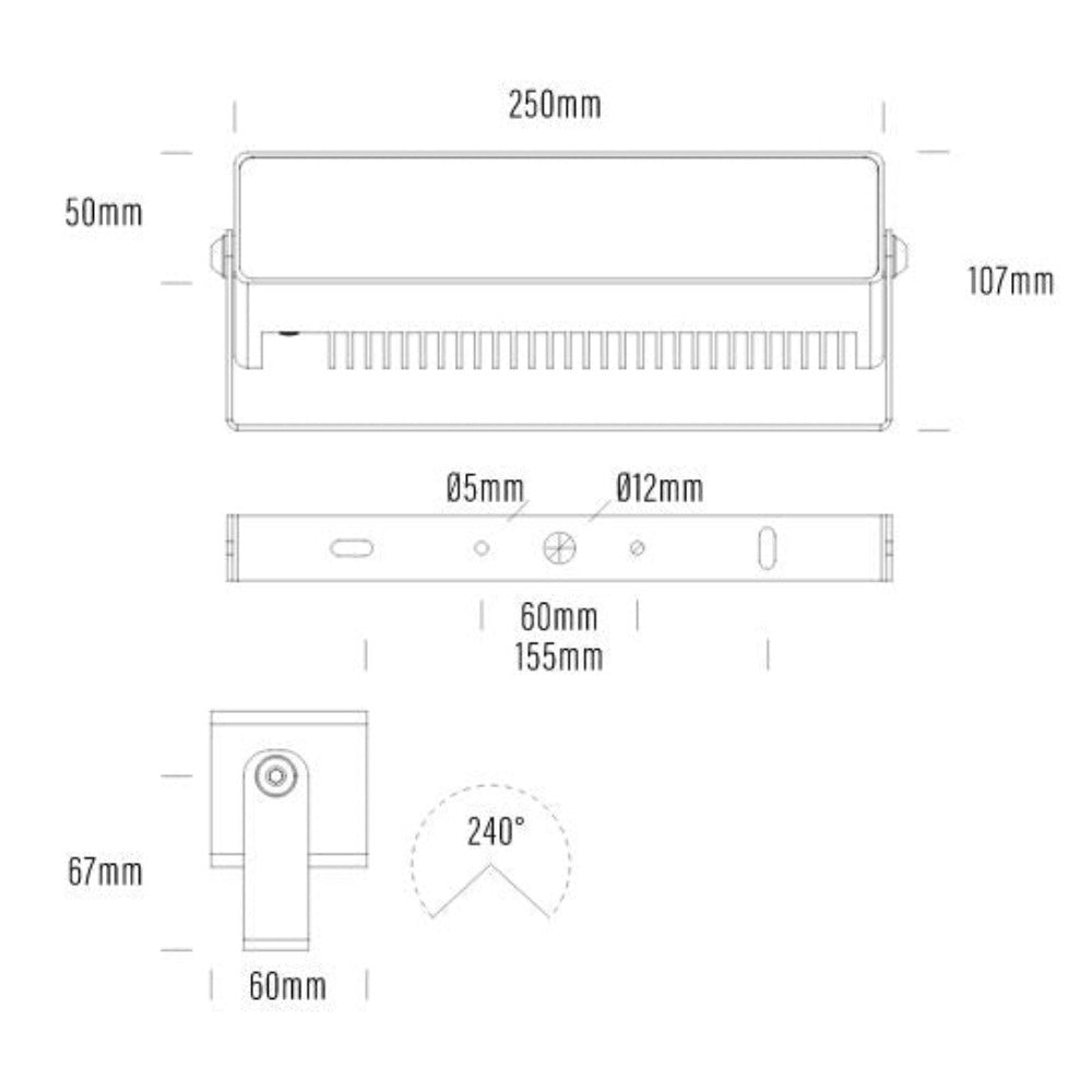 Buy Floodlights Australia LumenaPro Floodlight 24V DC RGBW W60mm Aluminium - AQL-980-Z0