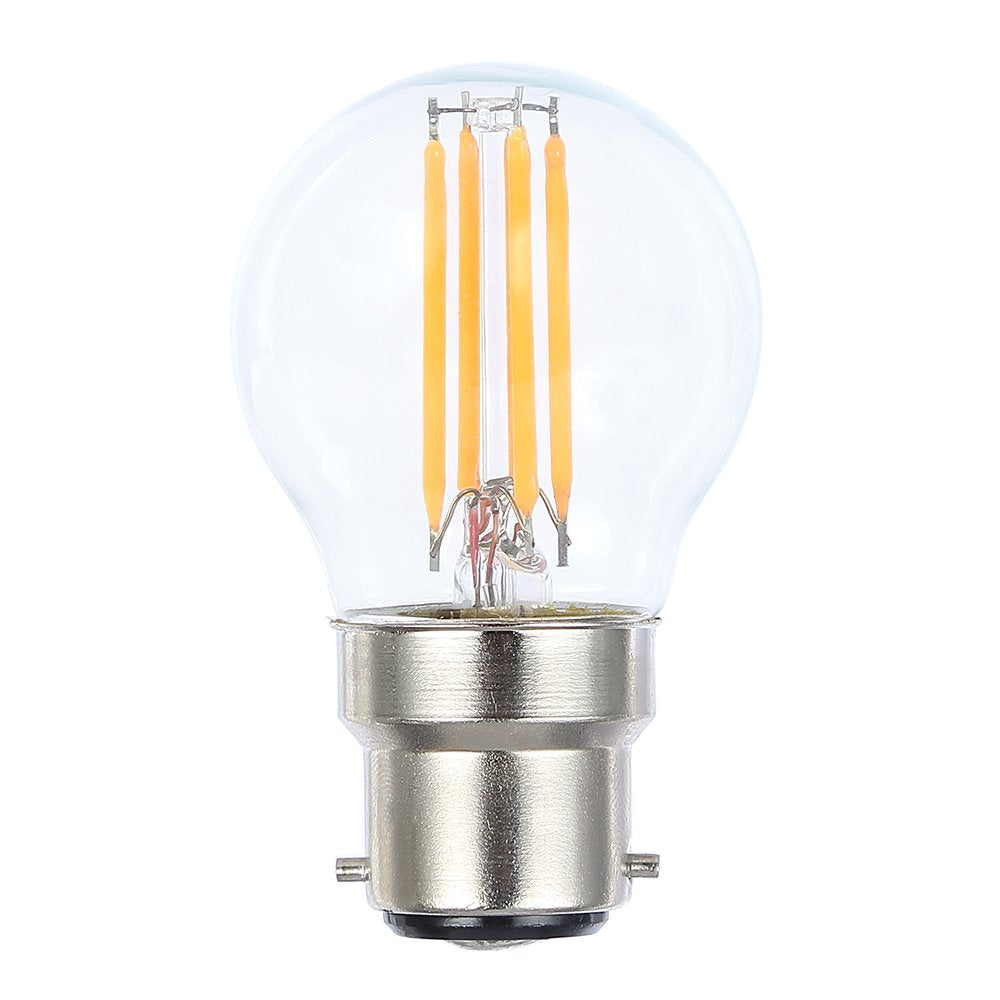Filament Fancy Round Clear LED Globe 4W BC Dimmable 2700K - LFR4WCBCWWD - 20232