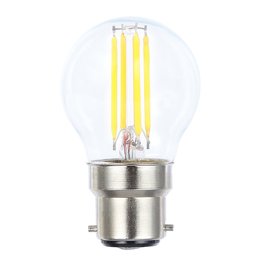 Filament Fancy Round Clear LED Globe 4W BC Dimmable 6500K - LFR4WCBCDLD - 20236