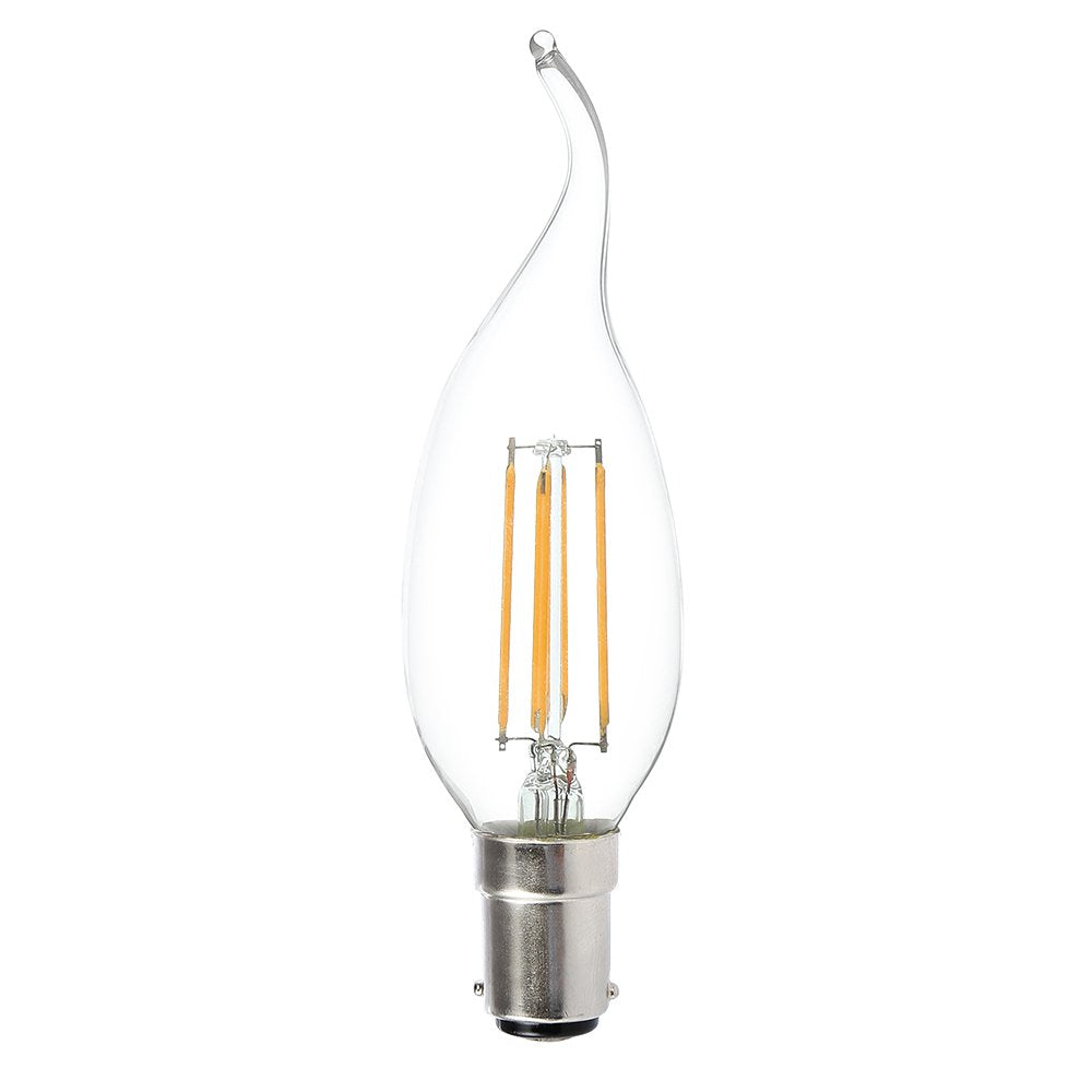 Filament Flame Candle Clear LED Globe 4W SBC Dimmable 2700K - LFCAN4WCSBCWWD - 20251