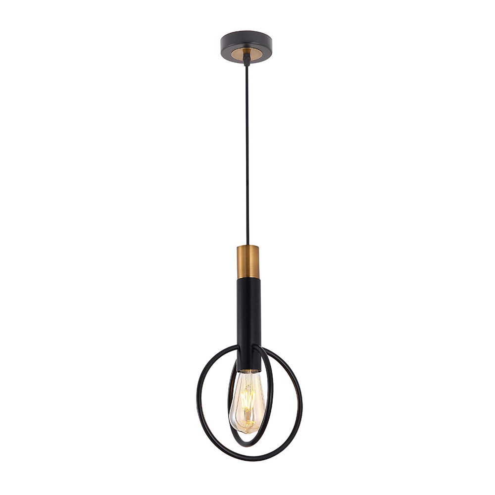 Buy Pendant Lights Australia Marvin 1 Light Pendant Antique Black, Gold - MARVIN PE1R-BKGD