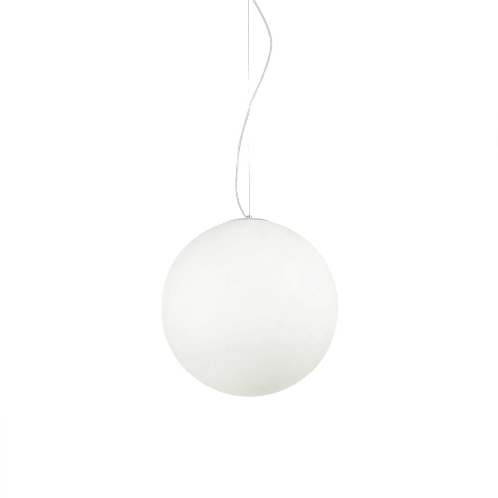 Buy Pendant Lights Australia Mapa Bianco Sp1 Pendant Light W400mm White Metal & Glass - 032139