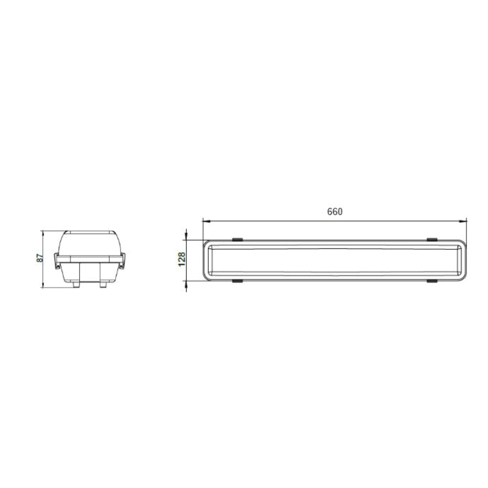 Emergency LED Batten Weatherproof L660mm Steel TRI Colour - LWWB1903-E