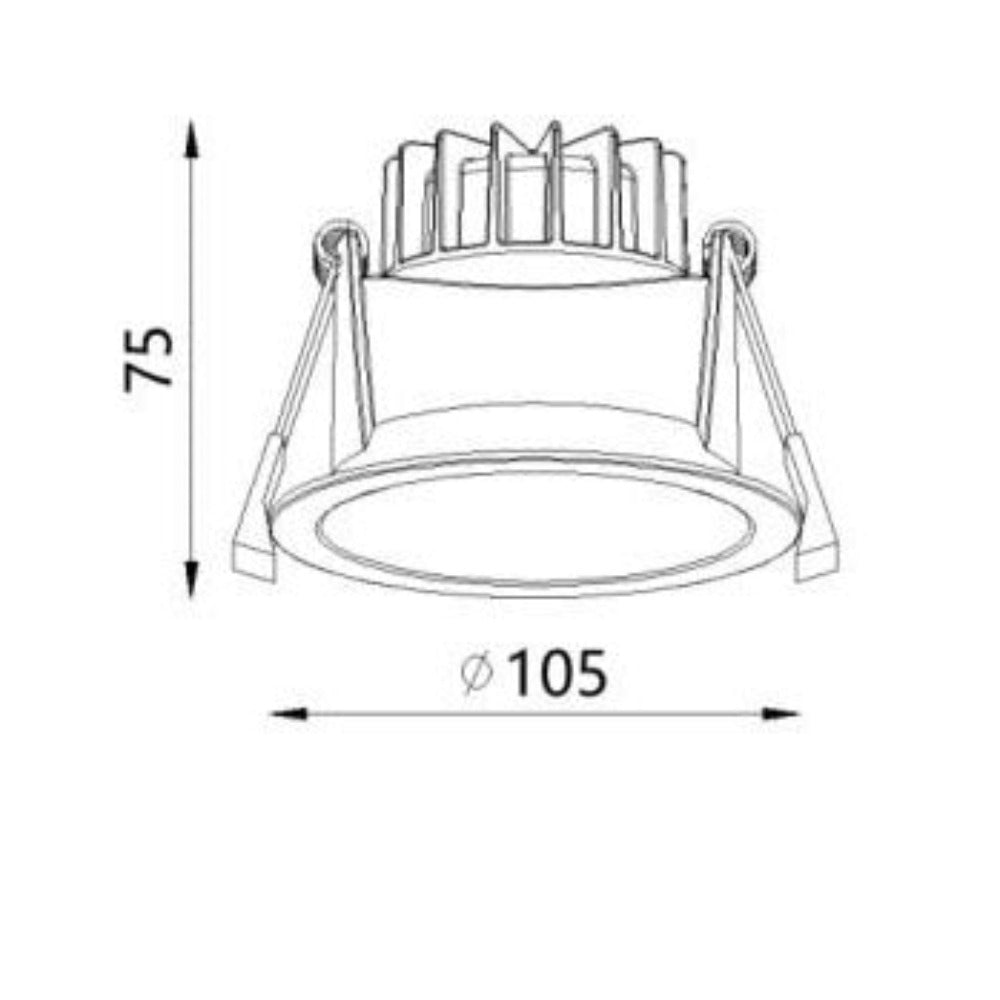 Buy Recessed LED Downlights Australia Recessed LED Downlight W105mm Black 10W 3CCT - DL9415 BK