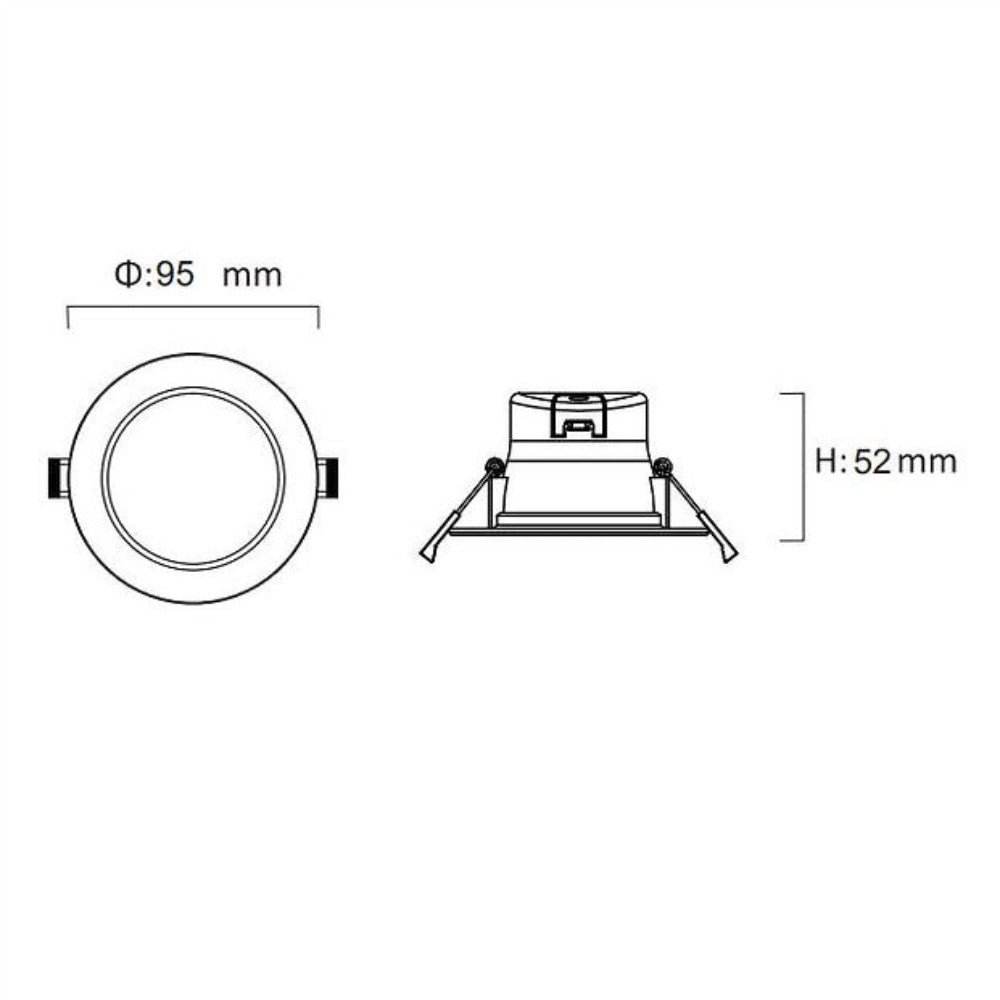 Buy Recessed Downlights Australia Recessed LED Downlight White 7W TRI Colour - DL1195/WH/TC