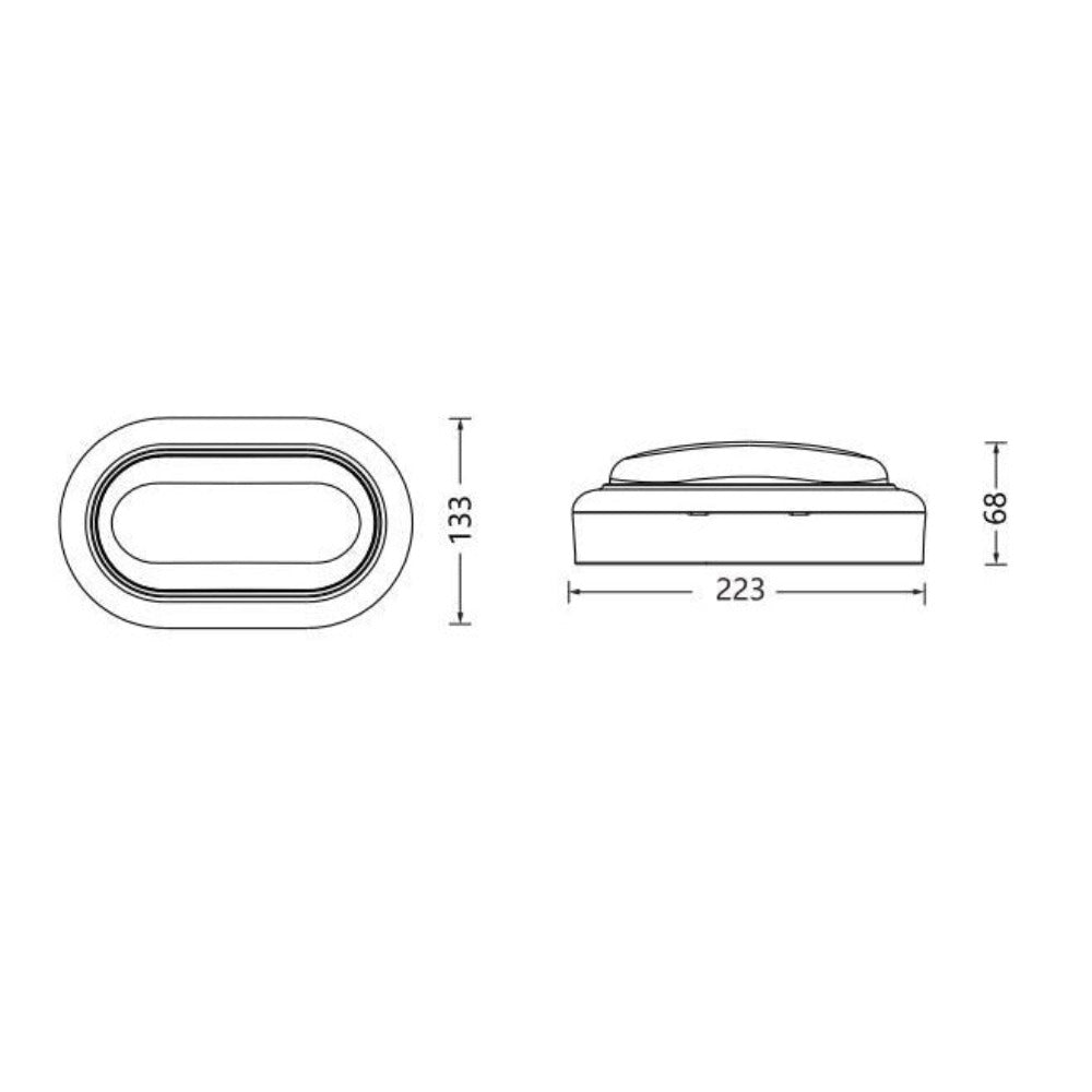 Oval LED Bunker Light 3CCT - WX6016-TC