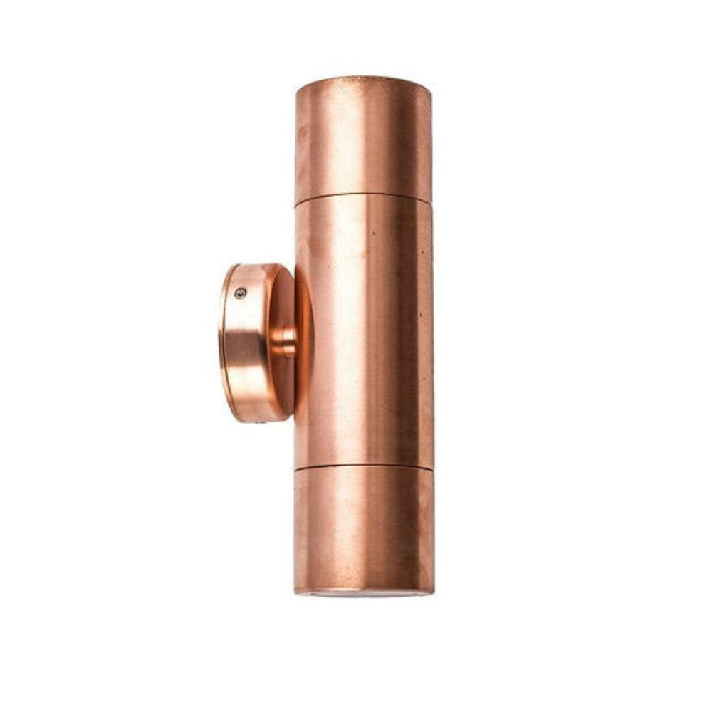 Buy Up / Down Wall Lights Australia Round Exterior Up/Down Wall Pillar 2 Lights Solid Copper - 2116