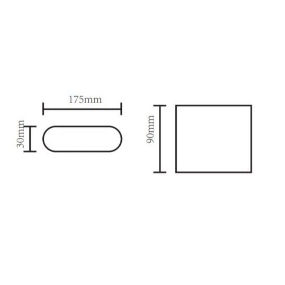 Buy Up / Down Wall Lights Australia Up / Down Wall Light Ultra Aluminium TRI Colour - 365/TC