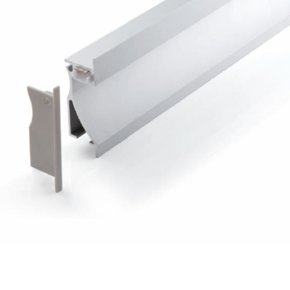 Recessed Strip Light Profile L1000mm W26.2mm Opal Aluminium - VB-ALP023-1M